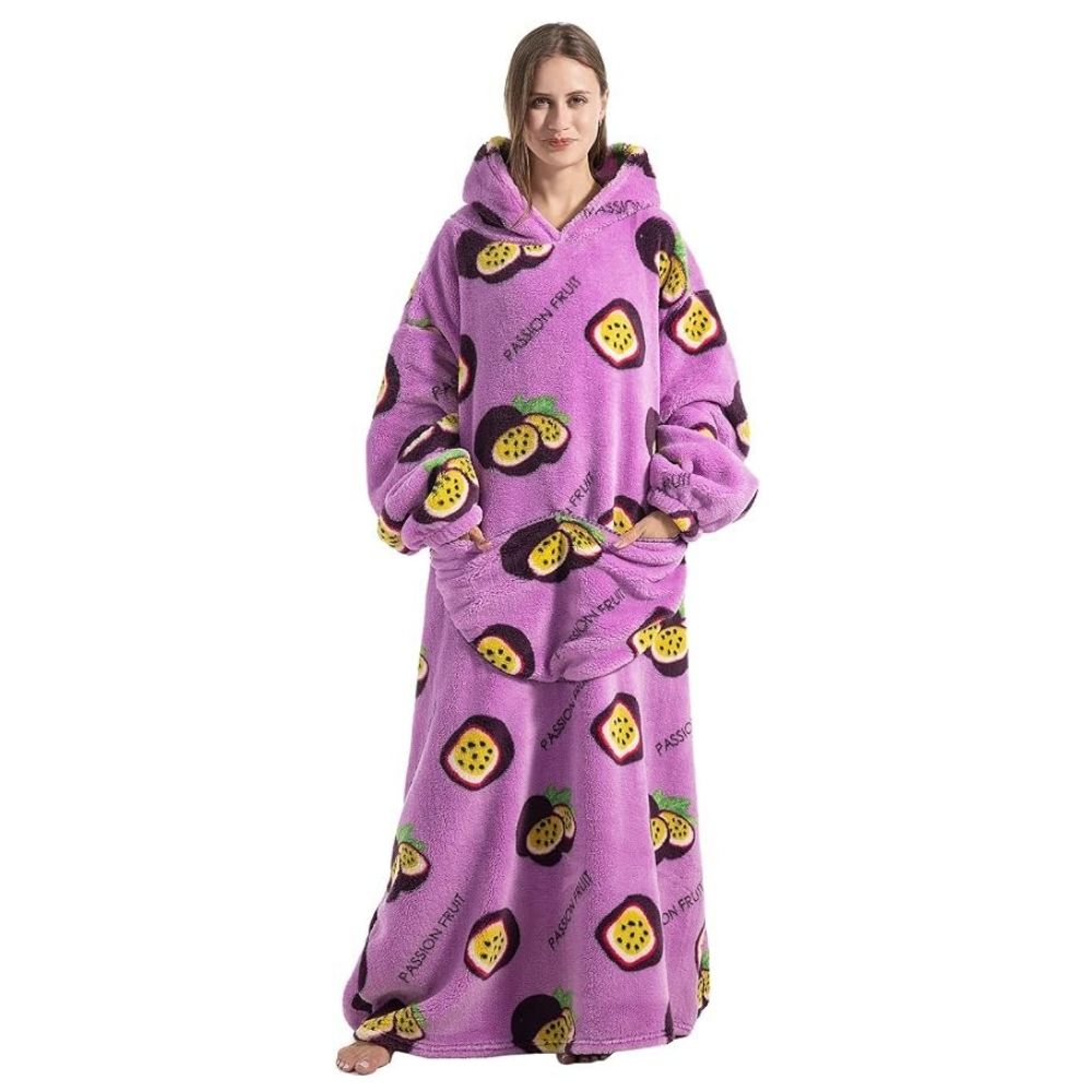 Oversized Wearable Hoodie Blanket – Purple Passion Fruit