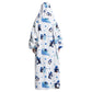 Oversized Wearable Hoodie Blanket – White Penguin