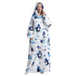 Oversized Wearable Hoodie Blanket – White Penguin