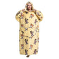 Oversized Wearable Hoodie Blanket – Yellow Cat and Dog