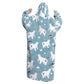 Oversized Wearable Hoodie Blanket – Blue Polar Bear