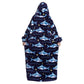 Oversized Wearable Hoodie Blanket – Blue Shark