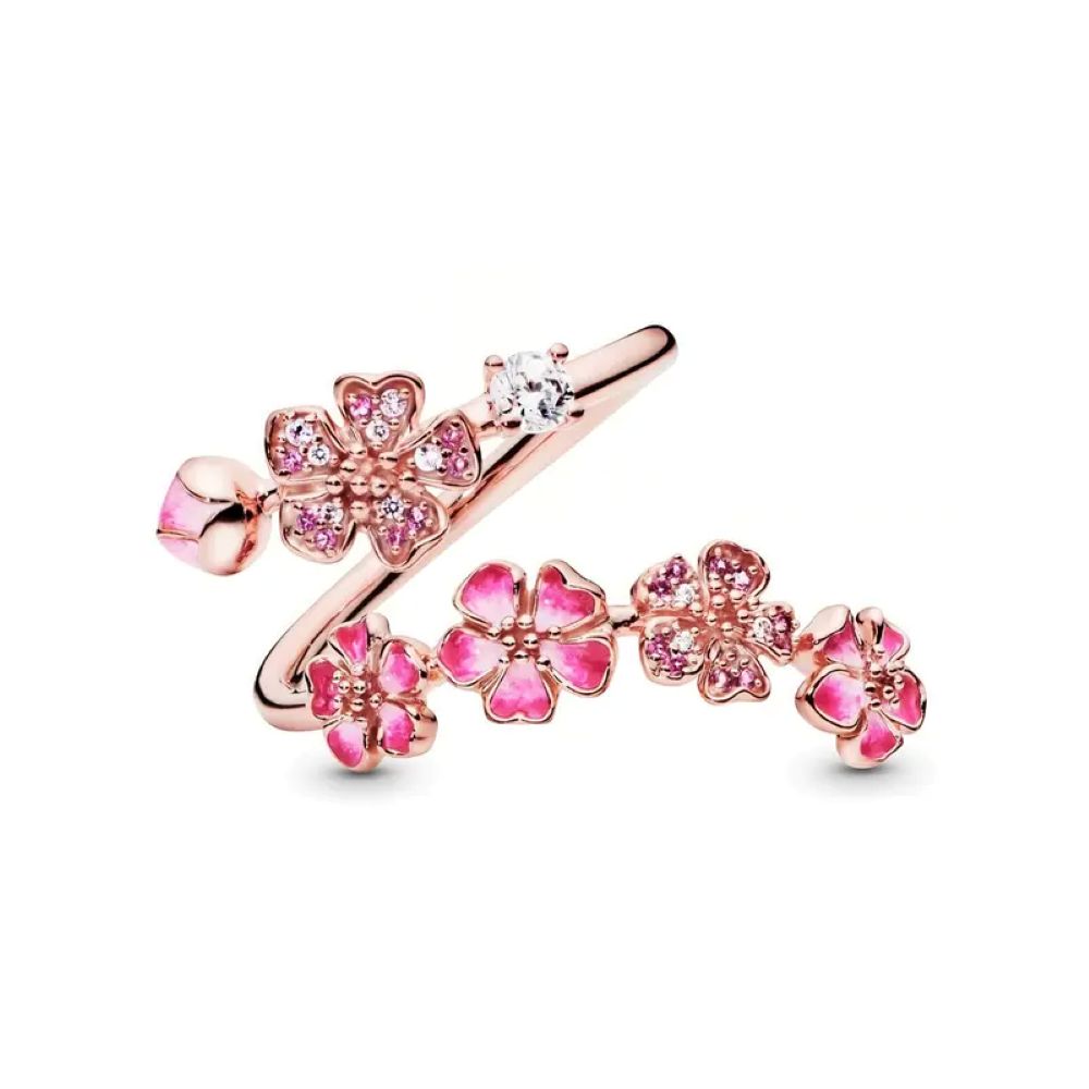 Peach Blossom Adjustable Open Rings