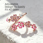 Peach Blossom Adjustable Open Rings