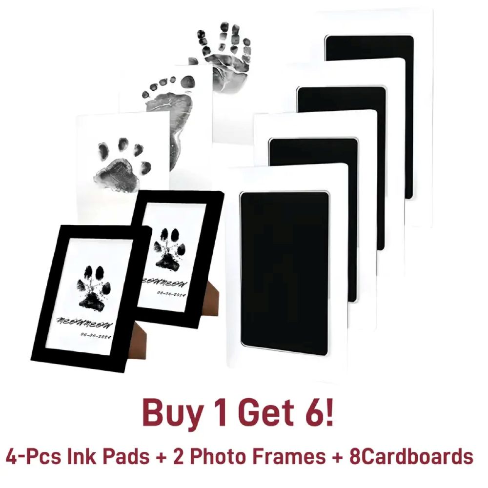Pet Paw Print Kit, Mess-Free Paw Print Stamp Pad for Dogs & Cats