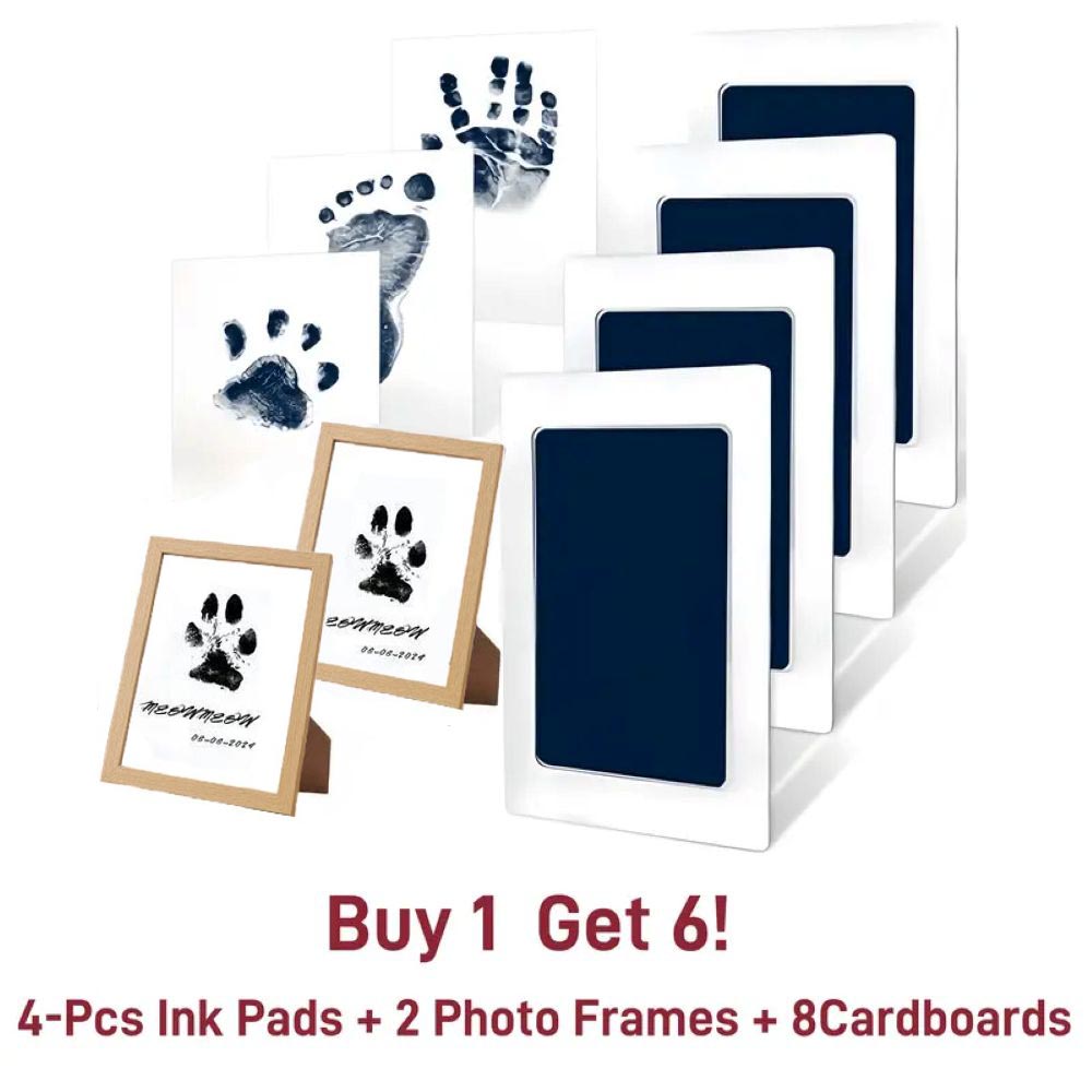 Pet Paw Print Kit, Mess-Free Paw Print Stamp Pad for Dogs & Cats