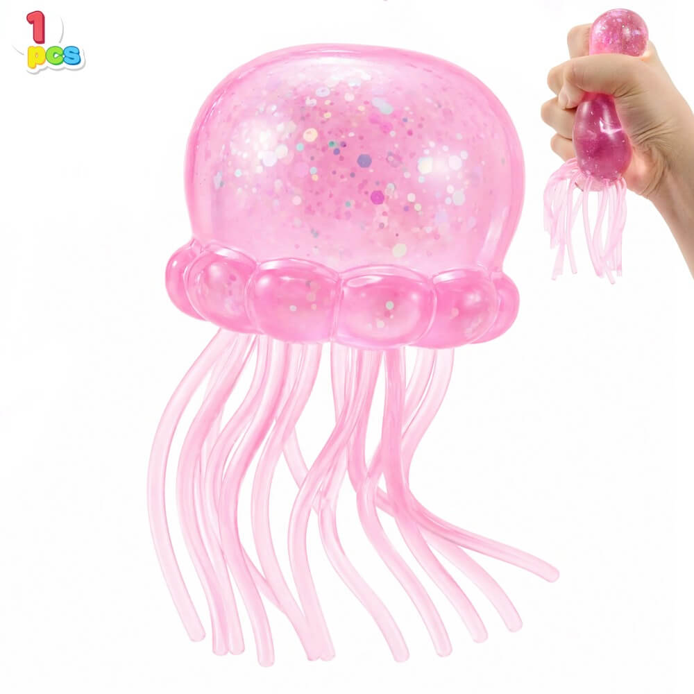 Jellyfish Stress Relief Toys – Glitter Squishy Toy