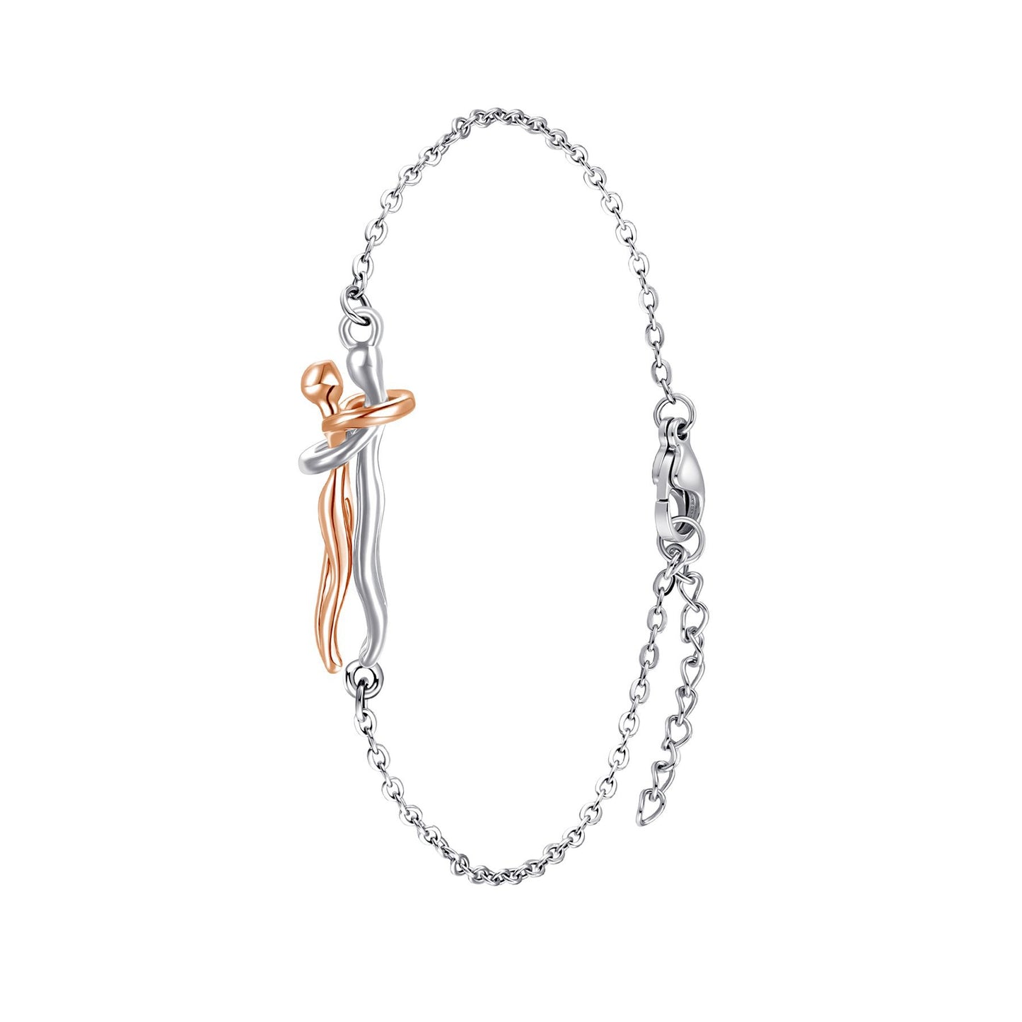 Eternal Embrace – Timeless Hug Couple Necklace