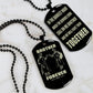 Vikings Engraved Black Dog Tag Double Sided Gift From Brother, Brother Forever