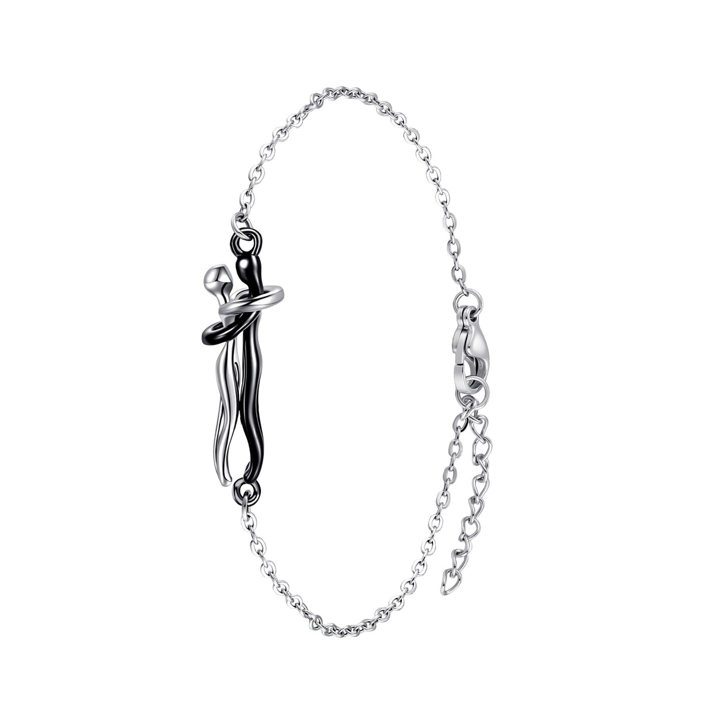 Eternal Embrace – Timeless Hug Couple Necklace