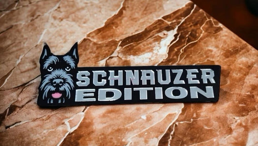 Schnauzer Car Badge Laser Cutting Car Emblem CE056