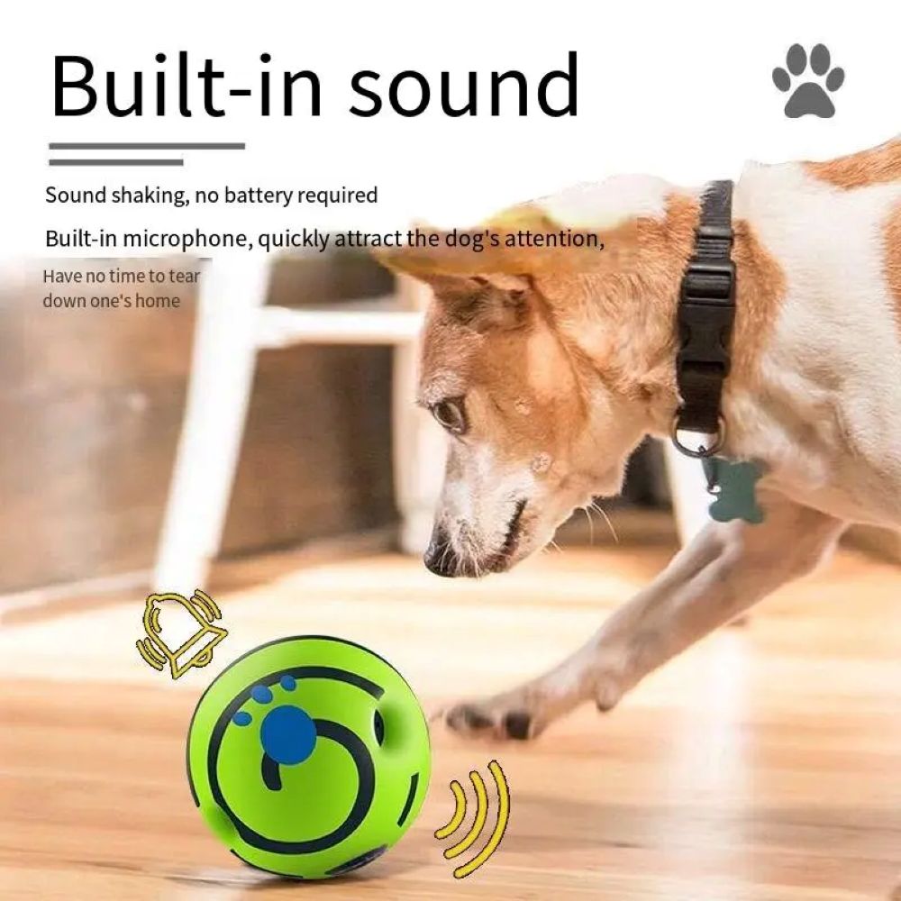 Dog Treat Dispenser Ball – Interactive Squeaky Training Toy