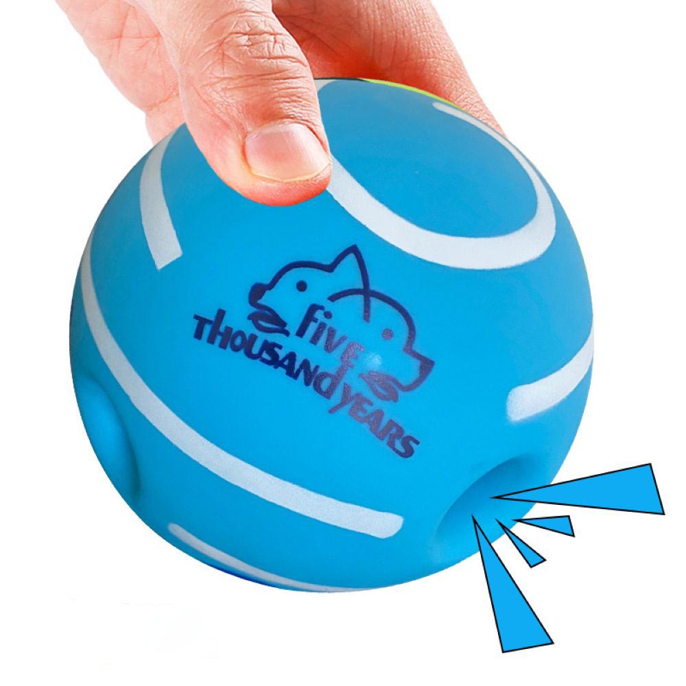 Dog Treat Dispenser Ball – Interactive Squeaky Training Toy