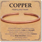 Retro Geometric Copper Bangle Bracelet For Unisex