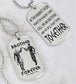 Vikings Engraved Black Dog Tag Double Sided Gift From Brother, Brother Forever
