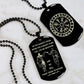 Vikings Engraved Black Dog Tag Double Sided Gift From Brother, Brother Forever