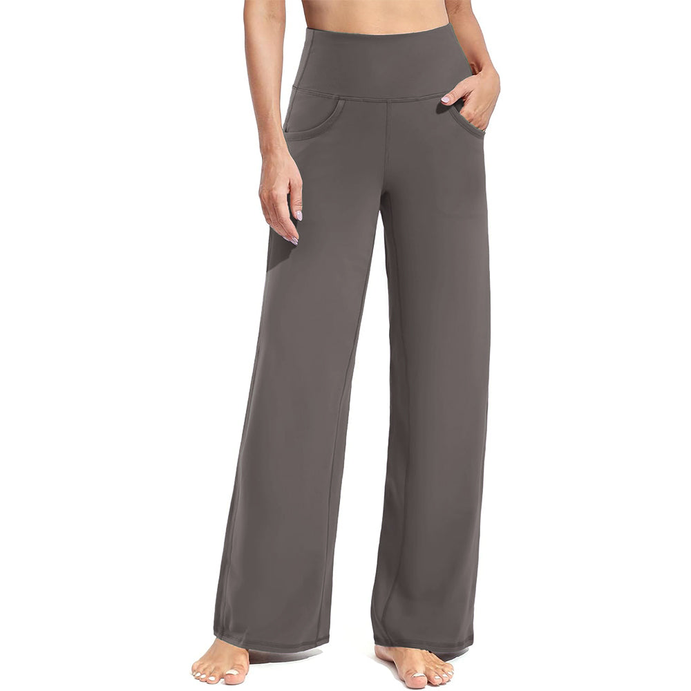 Wide Leg Pants Woman Yoga Pants with Pockets Stretch Loose Casual Lounge Sweatpants Petite/Regular/Tall
