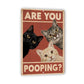 Vintage Black & White Humor Metal Sign