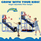 Adjustable basketball hoop designed for kids