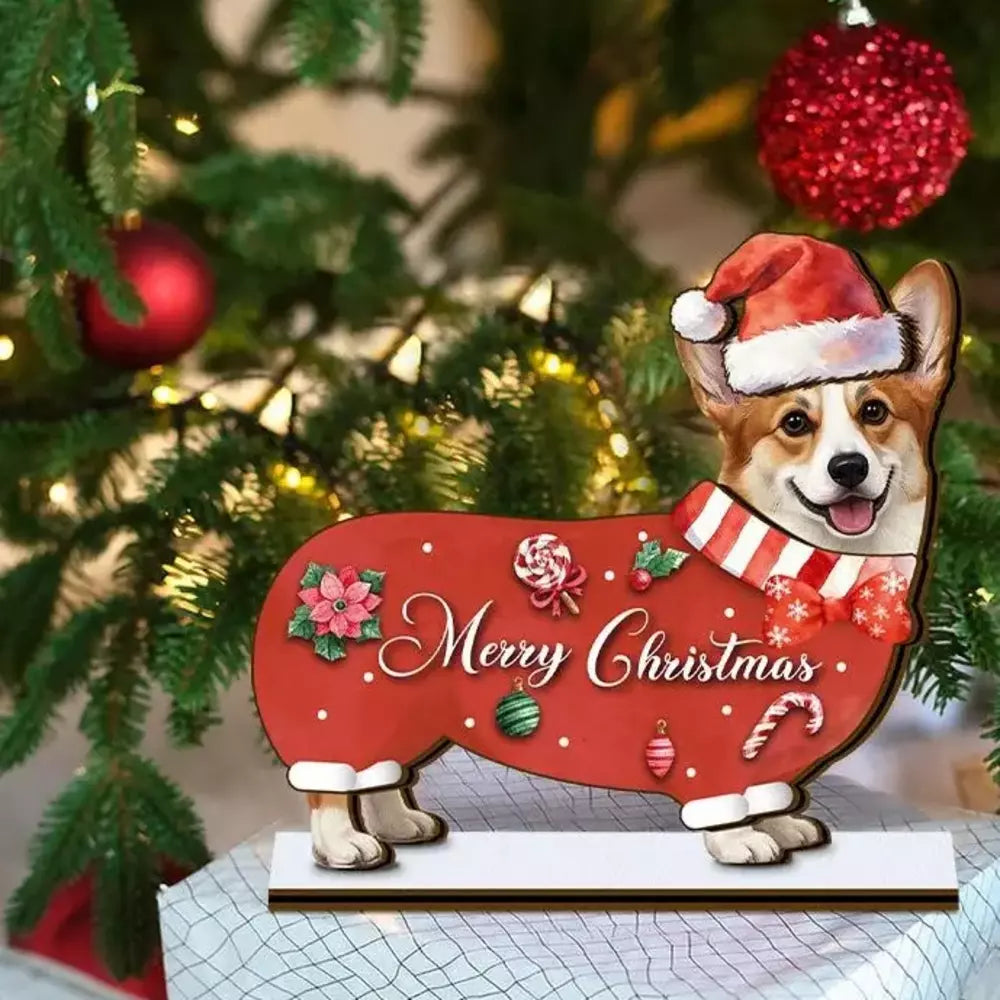 Interchangeable wooden animal decor displayed in a home office