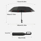 Size details of the automatic folding umbrella