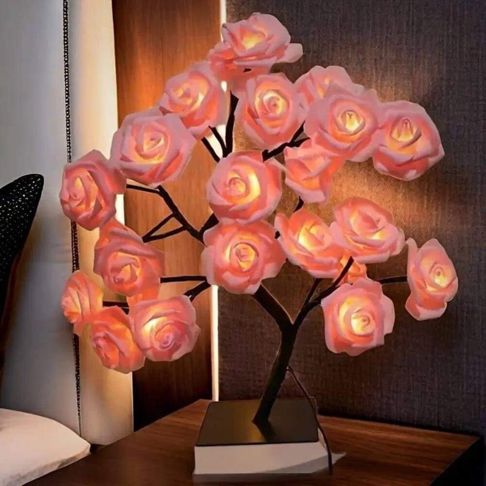 Rose Flower Tree Night Light – USB LED Table Lamp