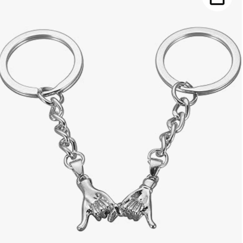 2pcs Pinky Promise Keychains - Matching Gifts for Him, Her, Best Friend or Family