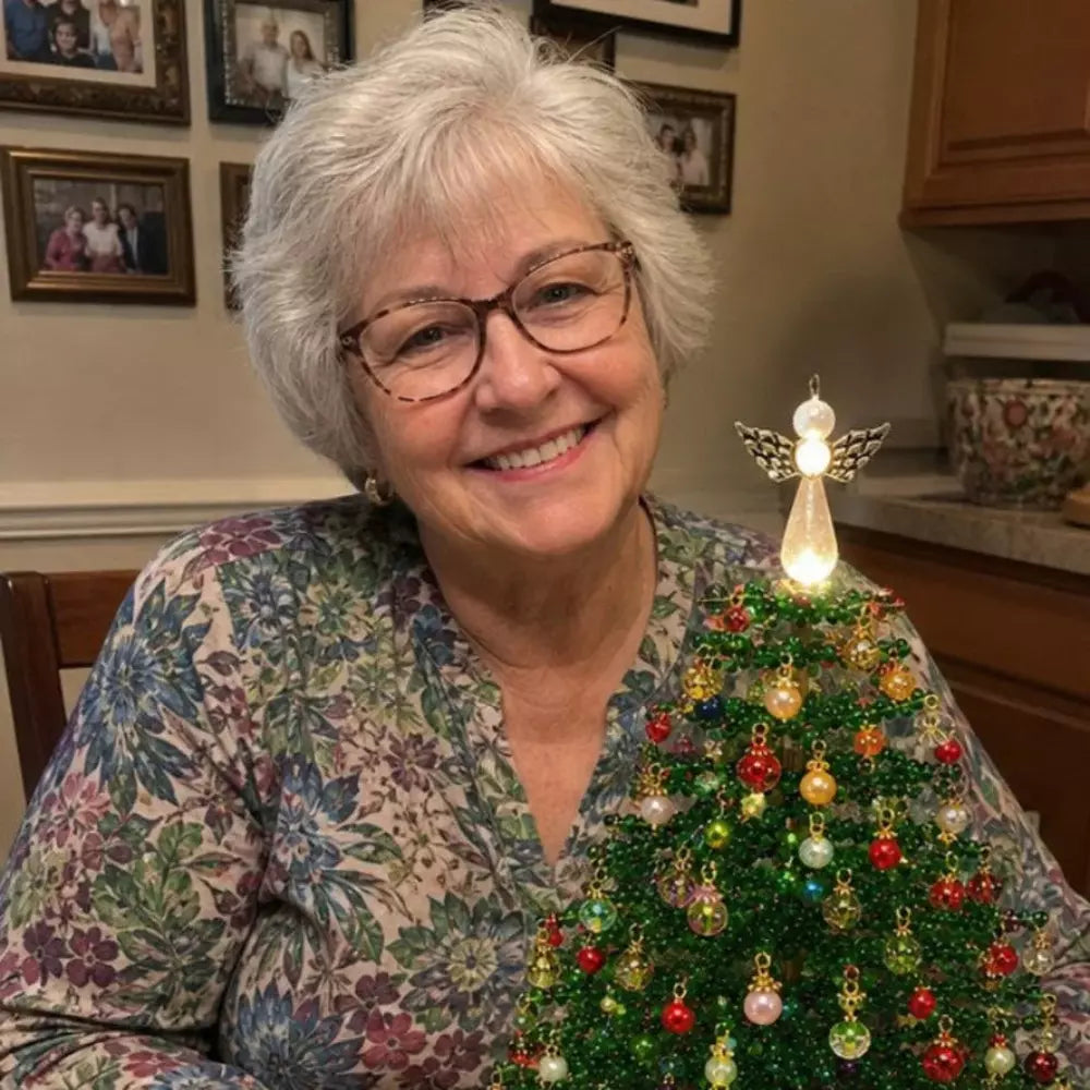DIY beaded Christmas tree kit as a creative holiday gift