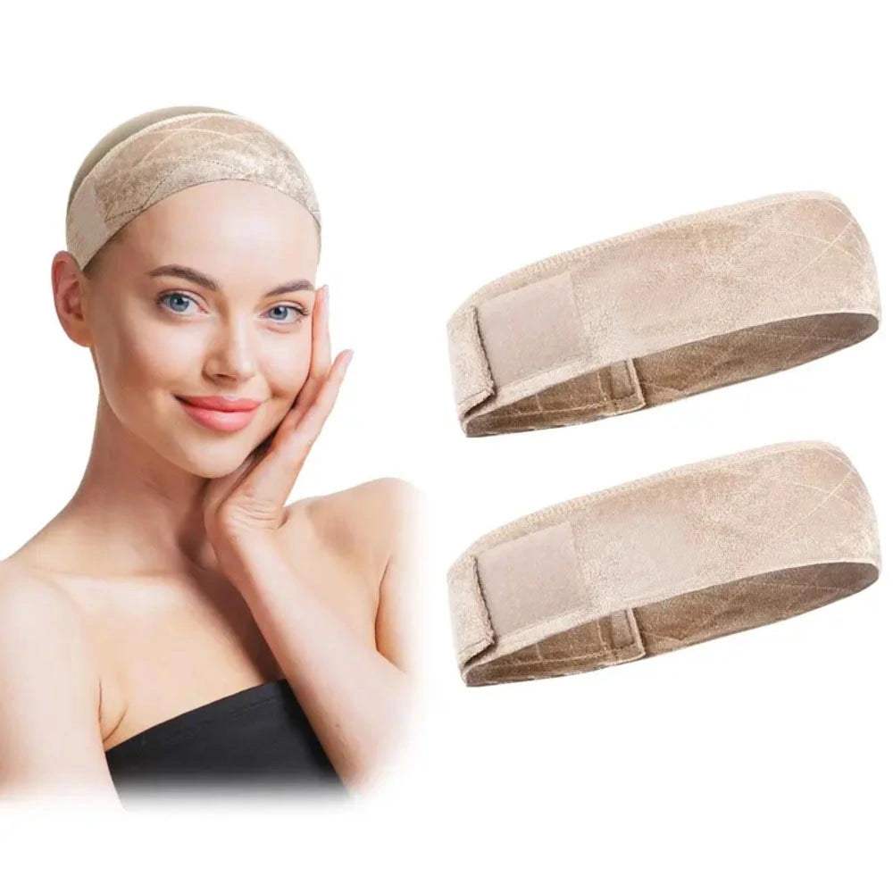 Beige adjustable wig grip band