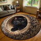 Black Cat In The Hollow Round Rug - HR012