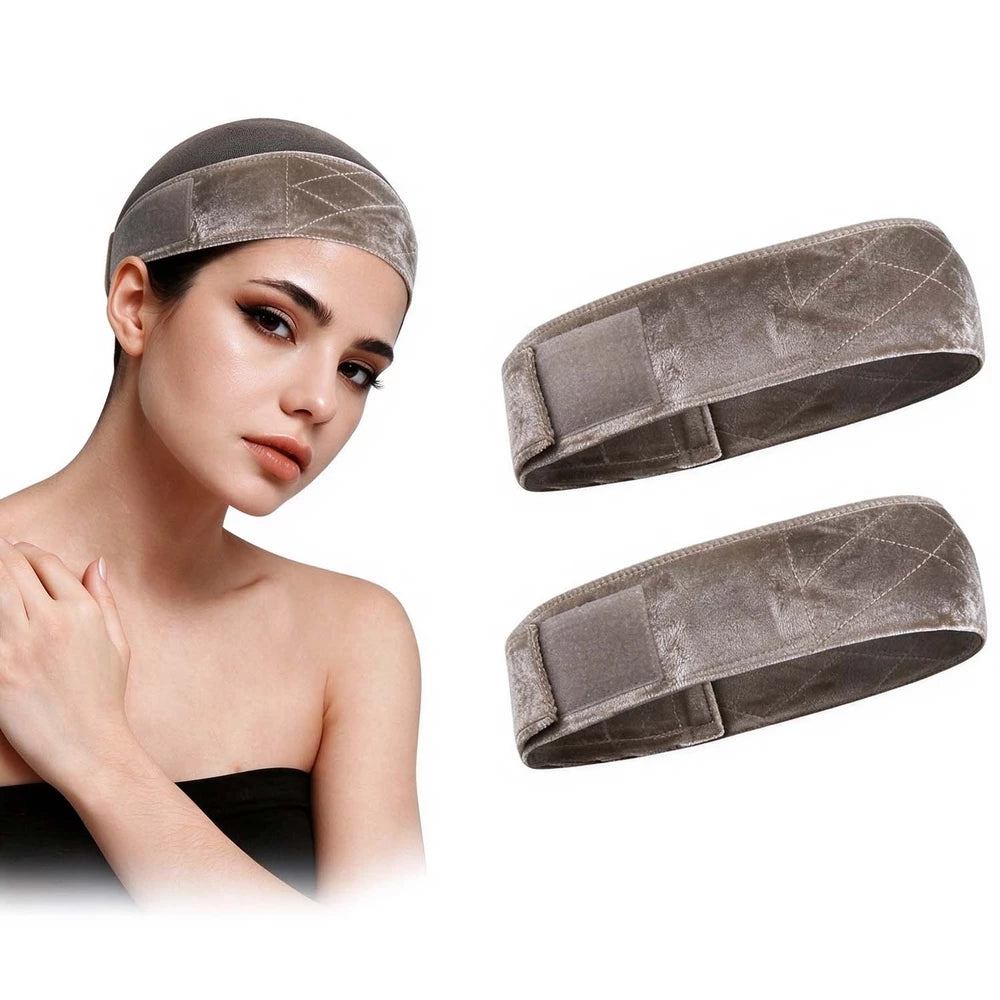 Brown adjustable wig grip band