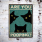 Vintage Black & White Humor Metal Sign