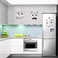 Cartoon face stickers for playful home decoration