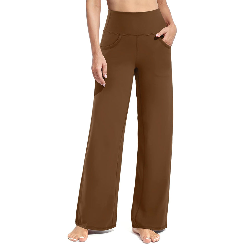 Wide Leg Pants Woman Yoga Pants with Pockets Stretch Loose Casual Lounge Sweatpants Petite/Regular/Tall
