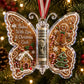 Christmas gingerbread scene butterfly-shaped ornament