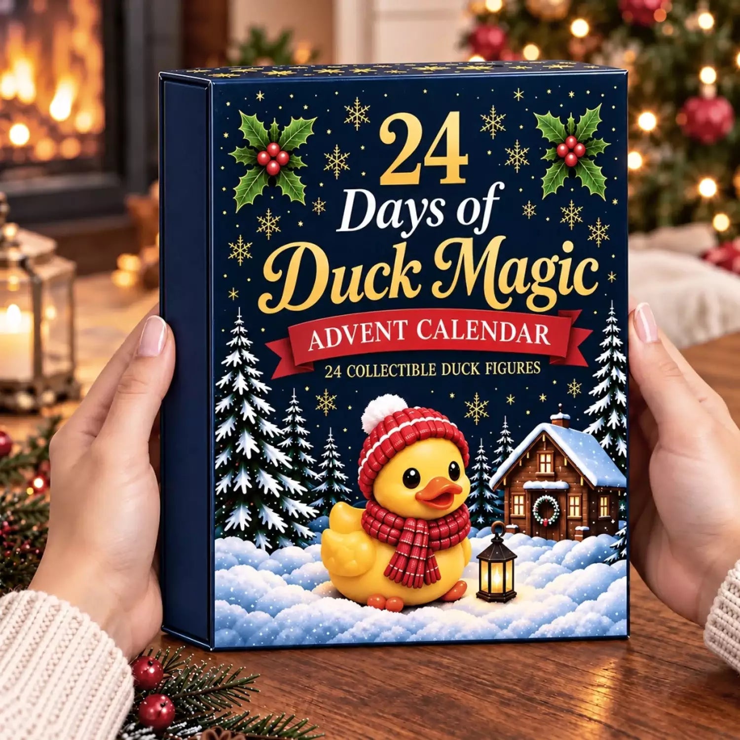 Duck advent calendar with 24 numbered compartments