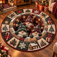 Christmas Gnome Vortex Round Rug - C062