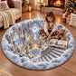 Christmas Snow Staircase Round Rug 2 - C065