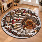 Christmas Sweet Gnome Round Rug - C063