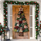 Christmas door cover featuring a festive gift box design