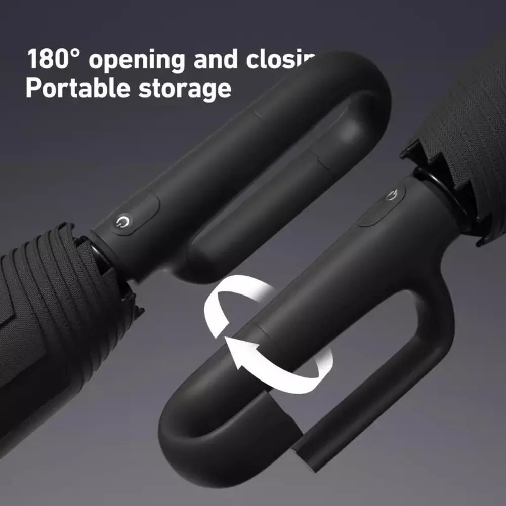 Compact folded umbrella for carrying in a bag