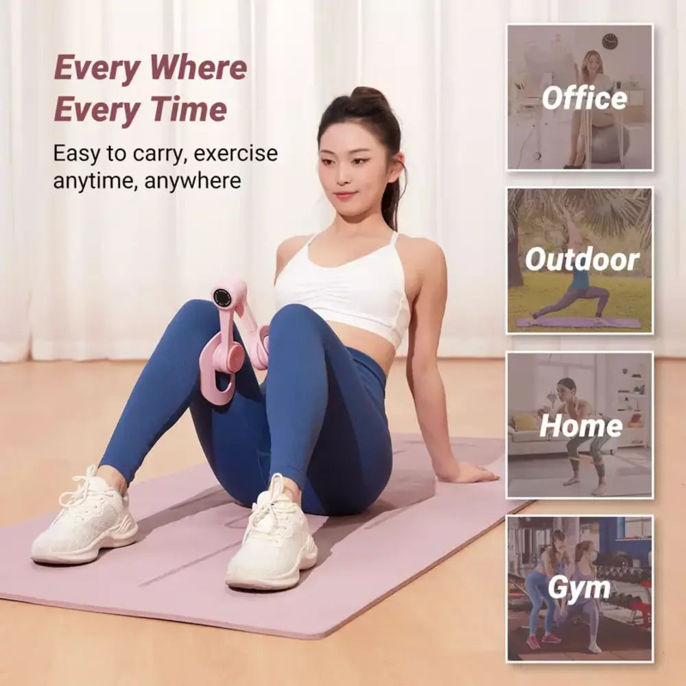 Portable Inner Thigh & Leg Exerciser  – Thigh Stretcher, Women's Glute & Pelvic Floor Trainer