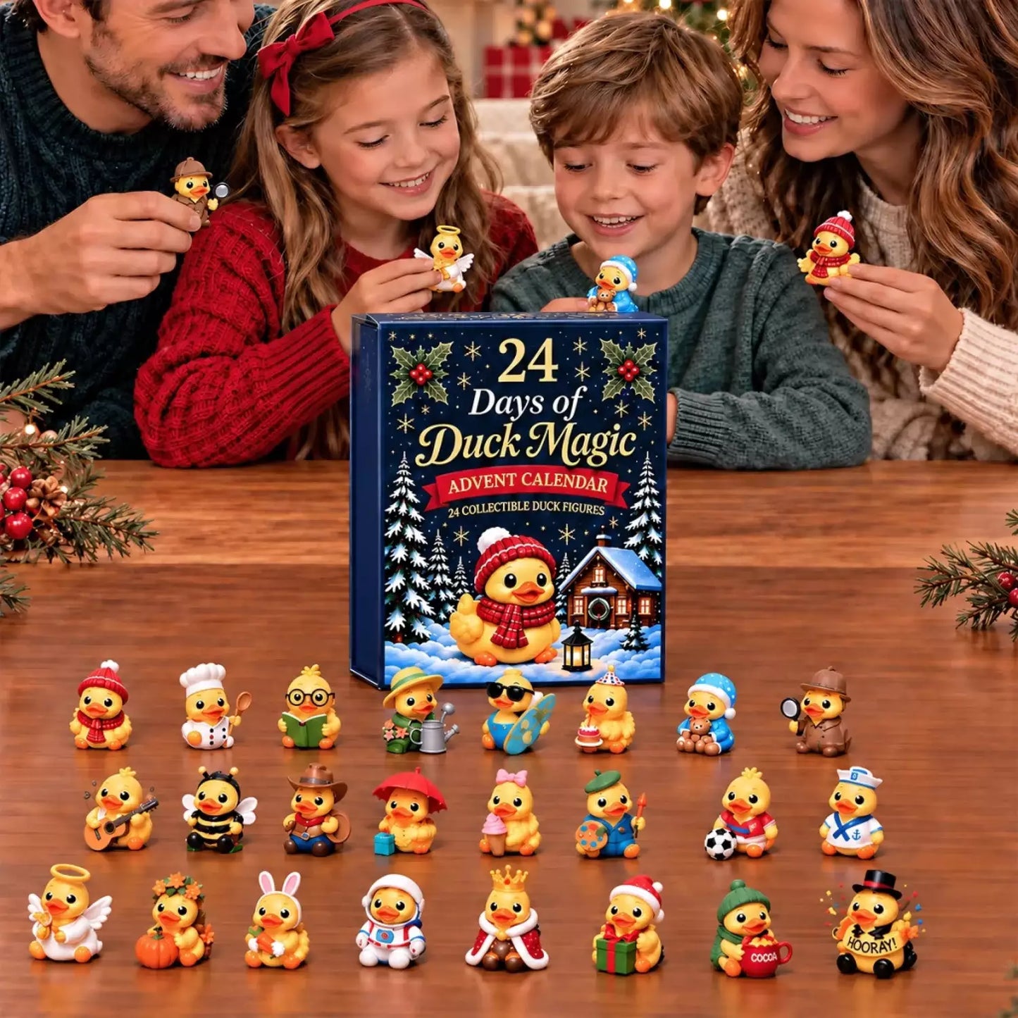 Cute collectible duck characters as a Christmas gift