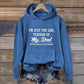 Blue graphic hoodie with a humorous dad daughter design