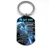 Dad To Son - Let It Go - Wolf Multi Colors Personalized Keychain - A882