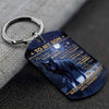 Dad To Son - Never Feel That You Are Alone - Wolf Multi Colors Personalized Keychain - A884