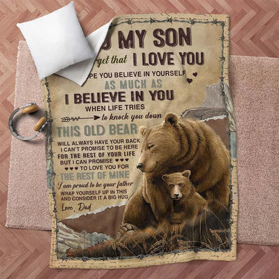 I Believe In You - A932 - Brown Bear Premium Blanket