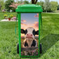 Creative Trash Can Sticker with Colourful Cartoon