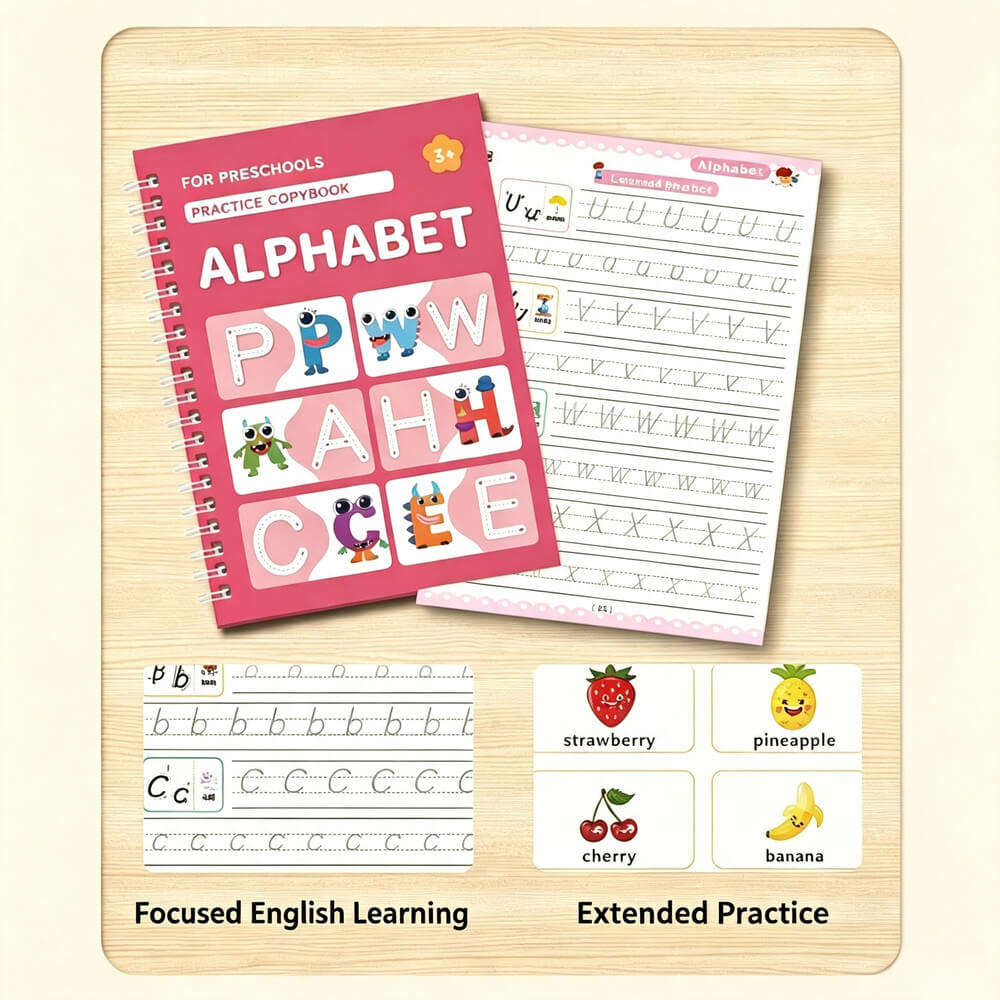 Reusable Grooved Handwriting Workbook for Kids