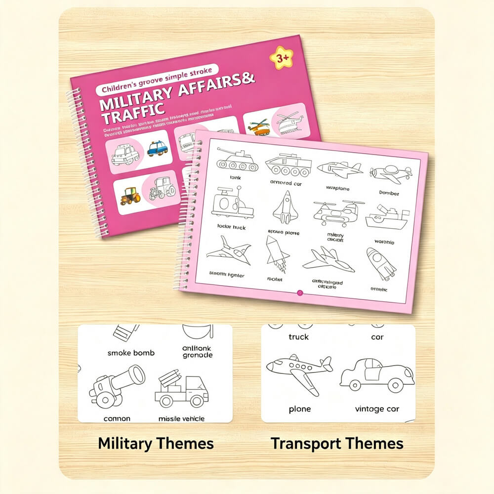 Reusable Grooved Handwriting Workbook for Kids